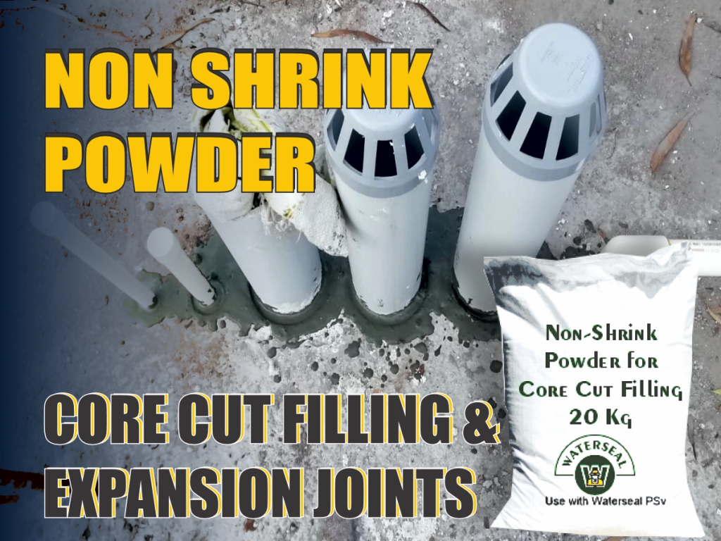 Non Shrink Powder for pipe gap sealing, core cut filling, and structural repair