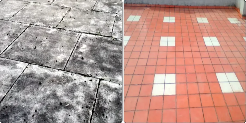 Open Tile Joints or Broken Terrace Tiles