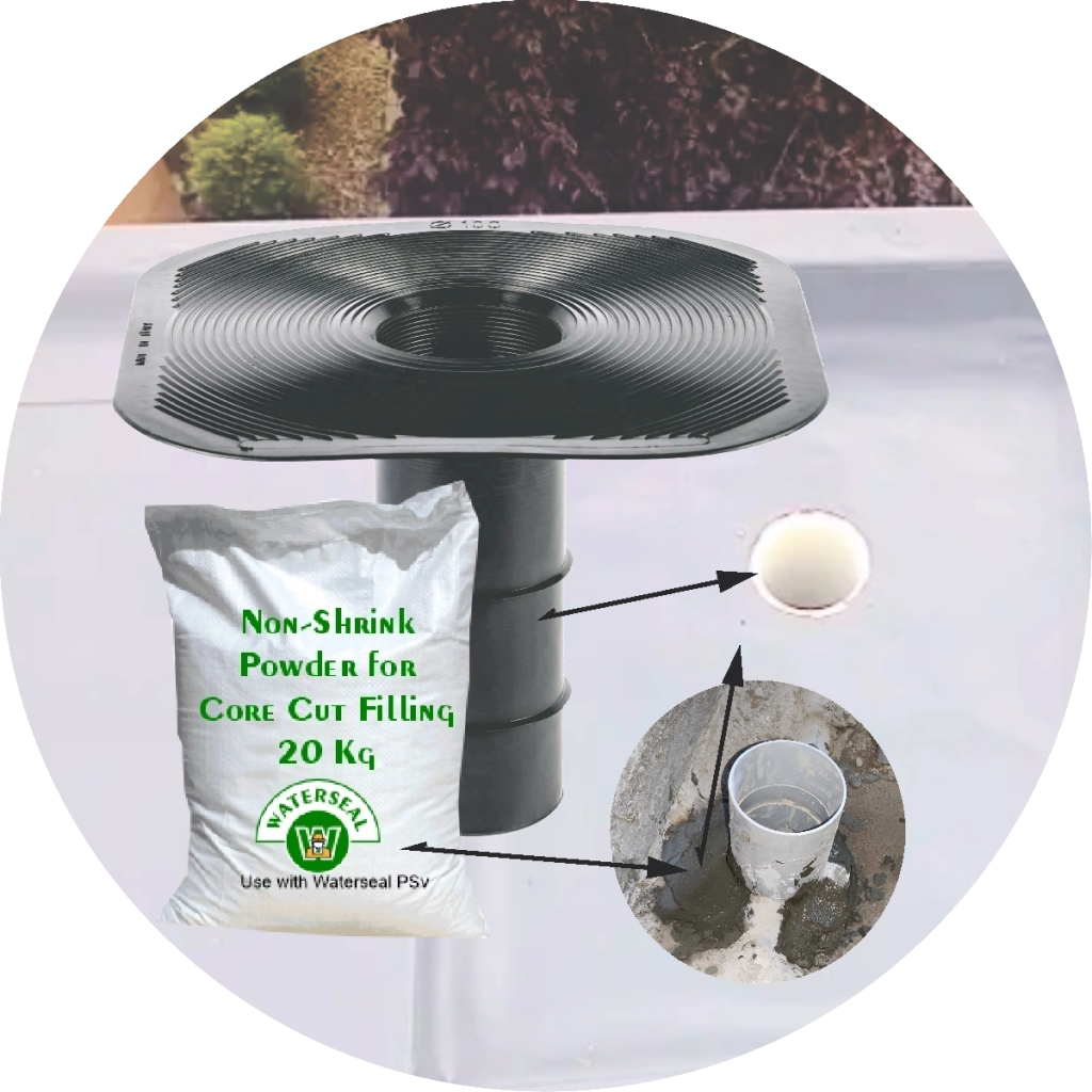 Terrace Outlet Pipe Core Filling | Non-Shrink Grouting Solution