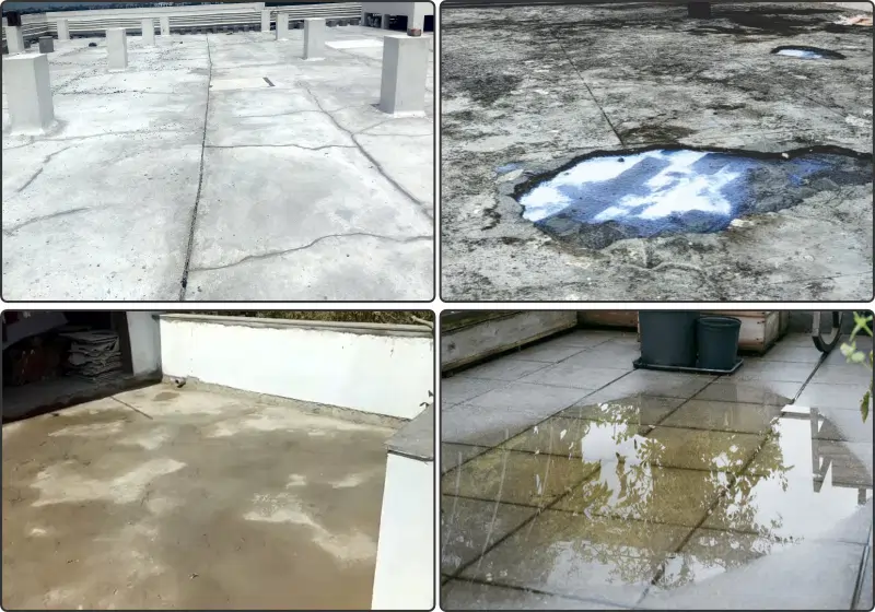 Terrace leakage repair solution using waterproofing chemicals