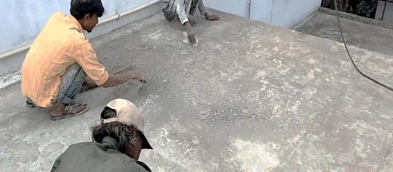 Surface cleaning work before terrace crack repair treatment