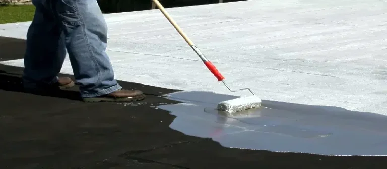 Final waterproof coating after terrace crack repair work